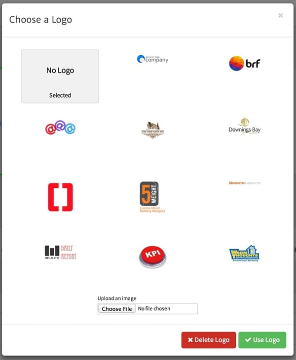 Choose a Logo from the Megalytic library