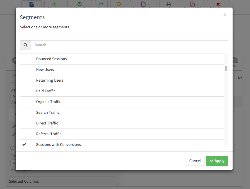 Choose Segments in Megalytic