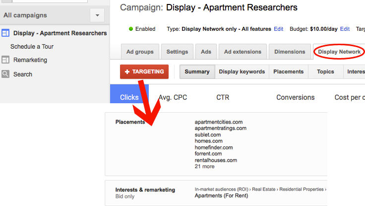 Configure Display Targeting