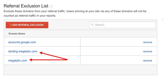 Excluding Referrers in Google Analytics