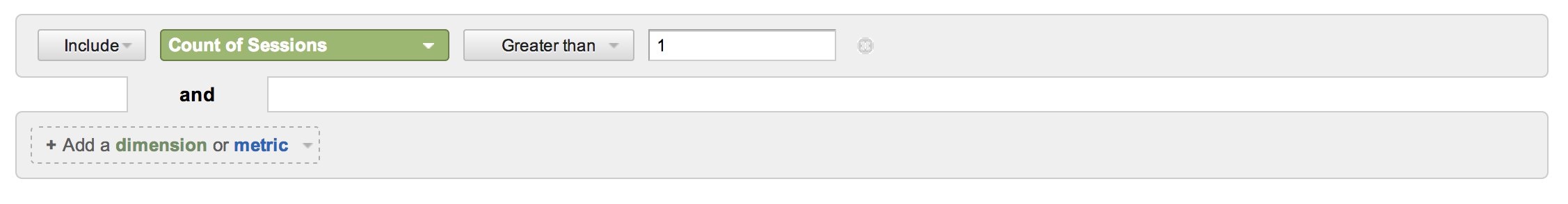 Use Count of Sessions to Filter for Repeat Visits