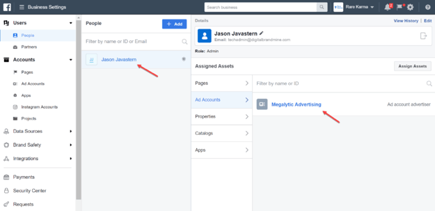 Adding a User to a Facebook Advertising Account