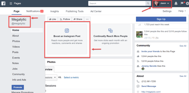 Boost an Instagram Post
