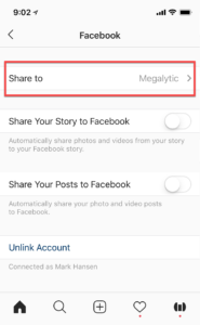 Link Instagram with a Facebook Page