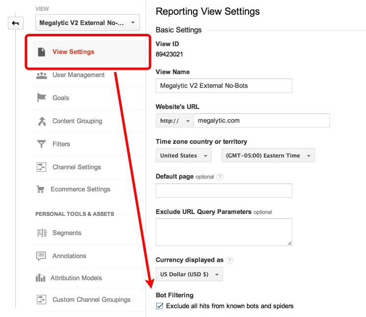 Google Analytics Bot and Spider Filter