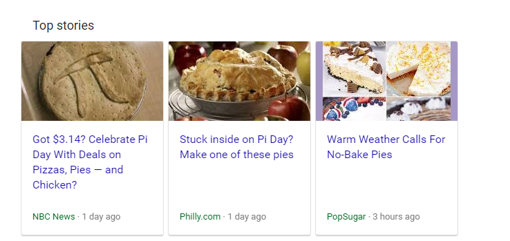Pies in SERP