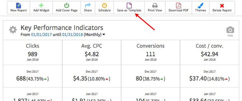 Save Megalytic Report As Template