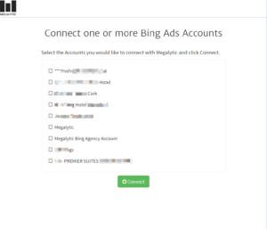 Select a Bing Ads Account