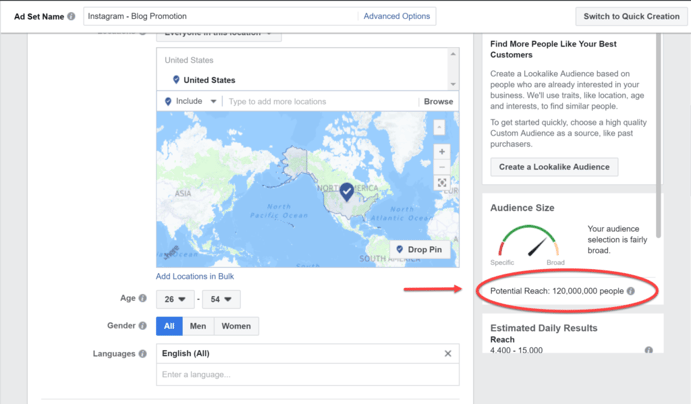Too Broad an Audience for the Instagram Ad