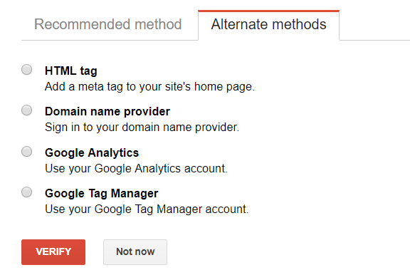 Verify a Google Search Console Property